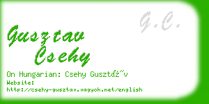 gusztav csehy business card